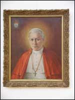 Portret św. Piusa X patrona kościoła w Komorowie