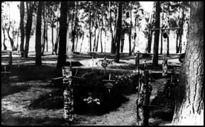 Cmentarz Wojenny w Komorowie, zdjęcie z przełomu roku 1944/45