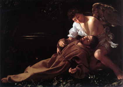 Caravaggio - Ekstaza św. Franciszka z Asyżu.